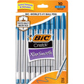 BIC Cristal Ballpoint Stick Pens, 1 Pack, BICMSP10BE