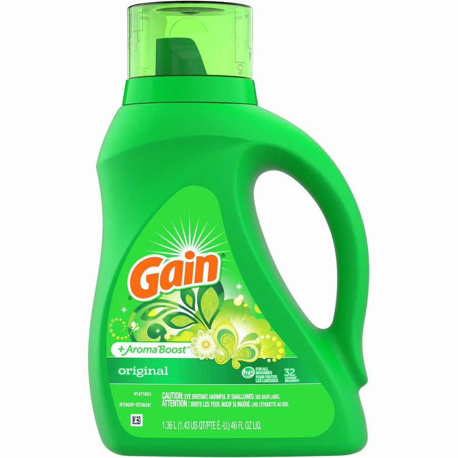 Gain Detergent With Aroma Boost, Green, 1 Bottle, PGC55861