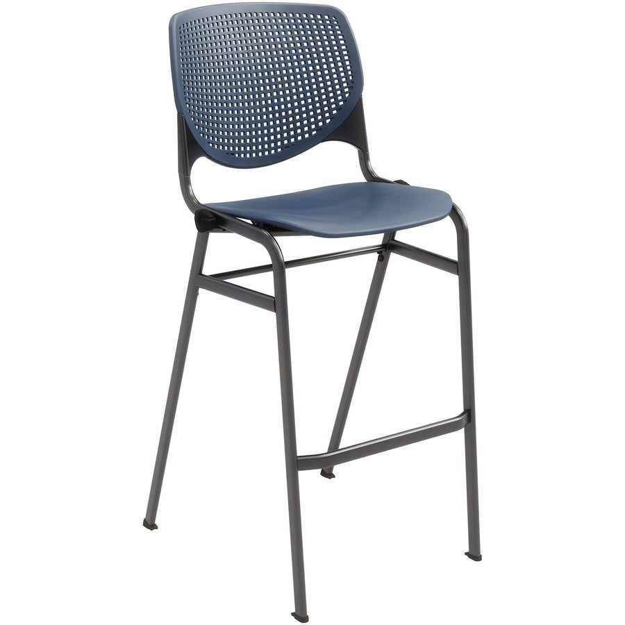 KFI Barstool Chair, Kool, 21.5" x 46.5", Perforated Back, KFIBR2300BKP03