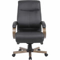 Lorell Executive High-Back Wood Finish Office Chair, LLR69590
