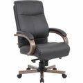 Lorell Executive High-Back Wood Finish Office Chair, LLR69590