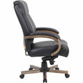 Lorell Executive High-Back Wood Finish Office Chair, LLR69590