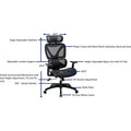 Lorell Xavier All-Mesh High-Back Chair with Articulating Lumbar, LLR84396