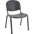 Lorell Low-Back Stack Chairs, Black, 4 / Carton, LLR62125