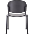 Lorell Low-Back Stack Chairs, Black, 4 / Carton, LLR62125