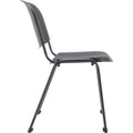 Lorell Low-Back Stack Chairs, Black, 4 / Carton, LLR62125