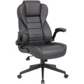 Norstar Office Boss Executive LeatherPlus Chair, 1 Carton, BOPB8551BK