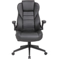 Norstar Office Boss Executive LeatherPlus Chair, 1 Carton, BOPB8551BK