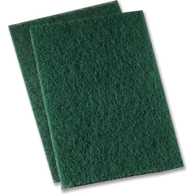 Genuine Joe Heavy-duty Scouring Pad, Green, 15 / Carton, GJO18421