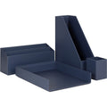 U 4-Piece Desk Organization Set, Navy, UBR3631U0002