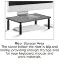 Lorell Height-Adjustable Device Stand, Black, LLR18329