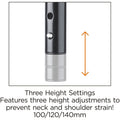 Lorell Height-Adjustable Device Stand, Black, LLR18329