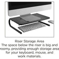 Lorell Monitor/Laptop Stand, Black, LLR18330