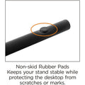 Lorell Monitor/Laptop Stand, Black, LLR18330