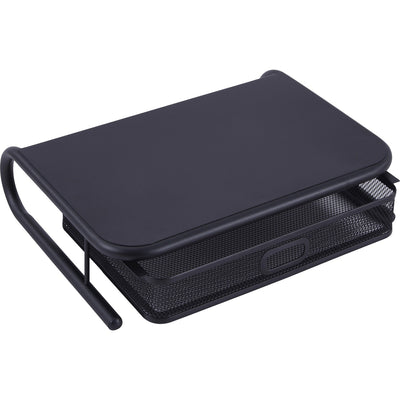 Lorell Mesh Wire Monitor Stand, Black, LLR84147
