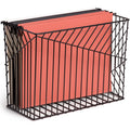 U Vena Desk Organization Collection Hanging File Basket, Black, UBR3836U0206