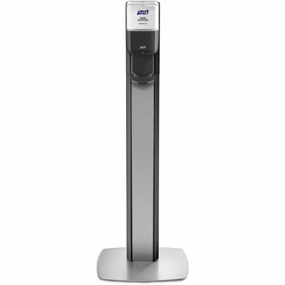 Gojo PURELL MESSENGER ES6 Silver Panel Floor Stand with Dispenser, 1 Carton, GOJ7316DSSLV