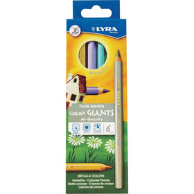 Dixon Ticonderoga Lyra Color Giant Pencils, 6.3 mm, 6 / Pack, DIXL3941062