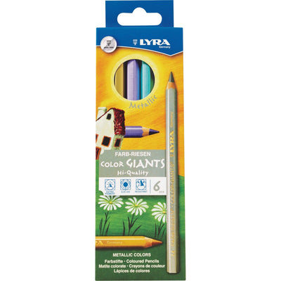 Dixon Ticonderoga Lyra Color Giant Pencils, 6.3 mm, 6 / Pack, DIXL3941062