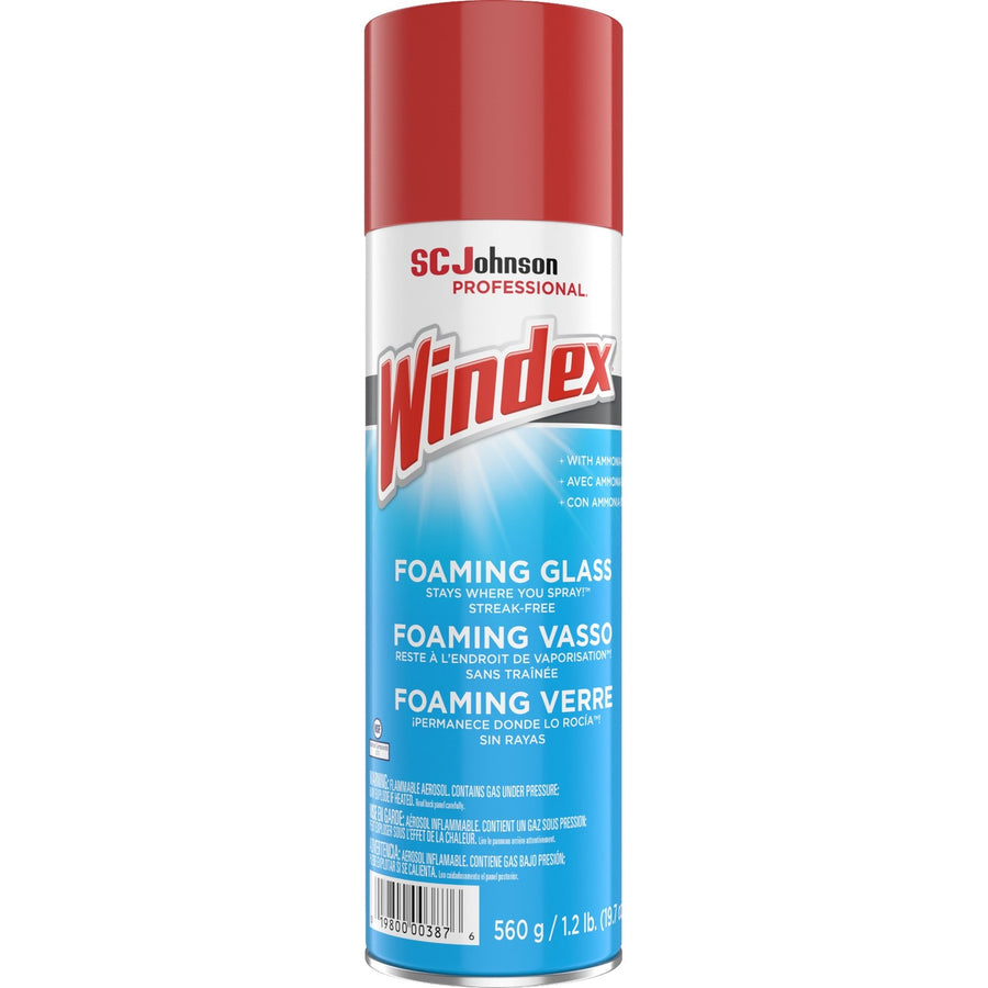 Windex® Foaming Glass Cleaner, White, Drip-free, 6 / Carton, SJN333813CT