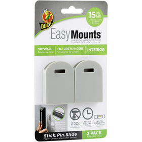 Shurtech Duck Brand EasyMounts Interior Wall Picture Hanger, White, DUC287393