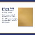 Dixon Ticonderoga UCreate Metallic Poster Board, Yellow, 25 / Carton, PACP54981