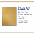 Dixon Ticonderoga UCreate Metallic Poster Board, Yellow, 25 / Carton, PACP54981