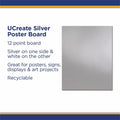 Dixon Ticonderoga UCreate Metallic Poster Board, Gray, 25 / Carton, PACP54991