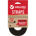 Velcro Strap,Adjustable,Reusable,Recycled,1"x10',Black, VEK30188
