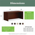 The HON Company HON Mod Desk Shell, Brown, HONLDS6630LT1