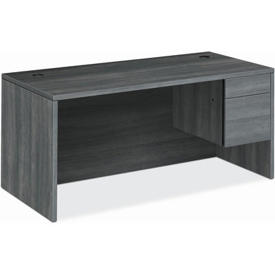 The HON HON 10500 H10583R Pedestal Desk, Gray, HON10583RLS1