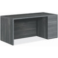 The HON HON 10500 H105897R Pedestal Desk, Gray, HON105897RLS1