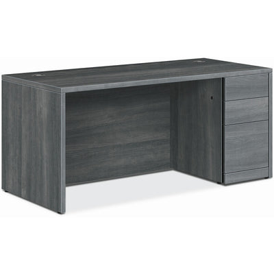 The HON HON 10500 H105897R Pedestal Desk, Gray, HON105897RLS1
