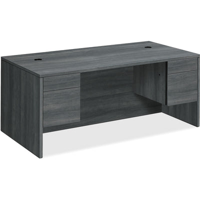The HON HON 10500 H10593 Pedestal Desk, Gray, HON10593LS1