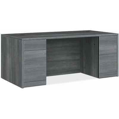 The HON HON 10500 H105890 Pedestal Desk, Gray, HON105890LS1