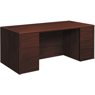 The HON HON 10700 H10774 Pedestal Desk, Brown, HON10774NN