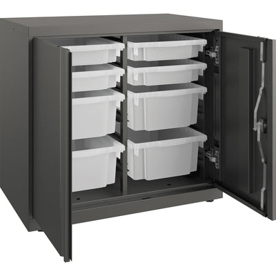 The HON HON Flagship HFMSC182830RWB Storage Cabinet, Charcoal, 8 Bin, HONSC182830LGS