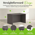 The HON HON Mod HLPLDS4830 Desk Shell, Brown, HONLDS4830LS1