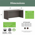 The HON Company HON Mod HLPLDS6630 Desk Shell, Brown, HONLDS6630LS1