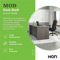 The HON HON Mod HLPLDS6630 Desk Shell, Brown, HONLDS6630LS1