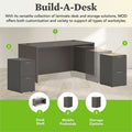 The HON Company HON Mod HLPLDS6630 Desk Shell, Brown, HONLDS6630LS1