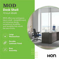 The HON HON Mod HLPLDS7230 Desk Shell, Brown, HONLDS7230LS1