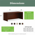The HON Company HON Mod HLPLDS7230 Desk Shell, Brown, HONLDS7230LT1