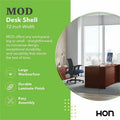 The HON Company HON Mod HLPLDS7230 Desk Shell, Brown, HONLDS7230LT1