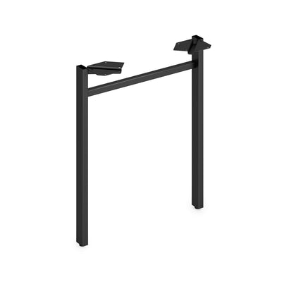 The HON HON Mod HLPLLEG24U Worksurface U-Leg, Black, HONLPLLEG24UBLK