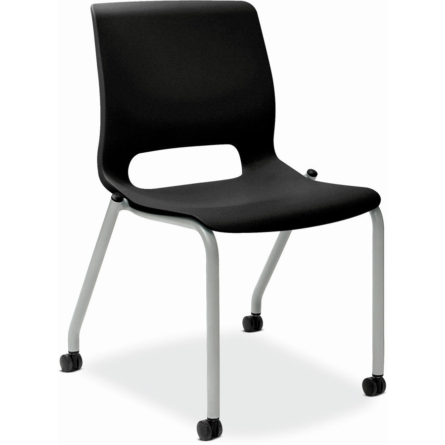 HON Motivate Chair, Onyx, Plastic, 2 / Carton, HONMG101ON
