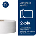 Essity Hygiene and Health AB TORK Jumbo Toilet Paper Roll White T1, 6 Roll, TRK12021502