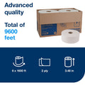 Essity Hygiene and Health AB TORK Jumbo Toilet Paper Roll White T1, 6 Roll, TRK12021502