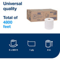 Essity Hygiene and Health AB TORK Hand Towel Roll White H80, 6 Roll, TRK8031900