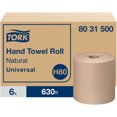 Essity Hygiene and Health AB TORK Hand Towel Roll Natural H80, 6 Roll, TRK8031500